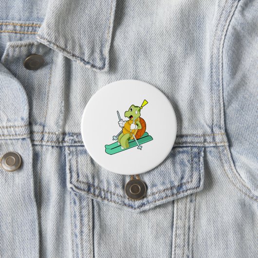 Schildkröte als Skifahrer Button (Beispiel)