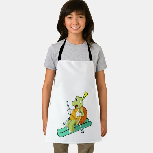 Schildkröte als Skifahrer Schürze (Insitu)