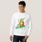 Schildkröte als Skifahrer Sweatshirt (Vorne ganz)