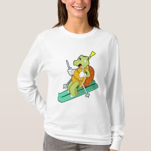 Schildkröte als Skifahrer T-Shirt