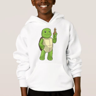 Schildkröte am Schach mit Schachstück gepaart Hoodie