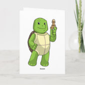 Schildkröte am Schach mit Schachstück gepaart Karte (Rückseite)