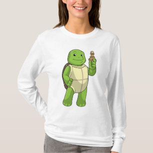 Schildkröte am Schach mit Schachstück gepaart T-Shirt