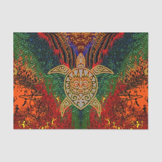 Schildkröte-Anbetungs-Seidenpapier Seidenpapier (Vorderseite)