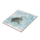 Schildkröte-Aquarell-Malerei Fliese (Seite)