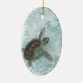 Schildkröte-Aquarell-Malerei Keramikornament (Rechts)