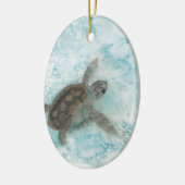 Schildkröte-Aquarell-Malerei Keramikornament (Links)