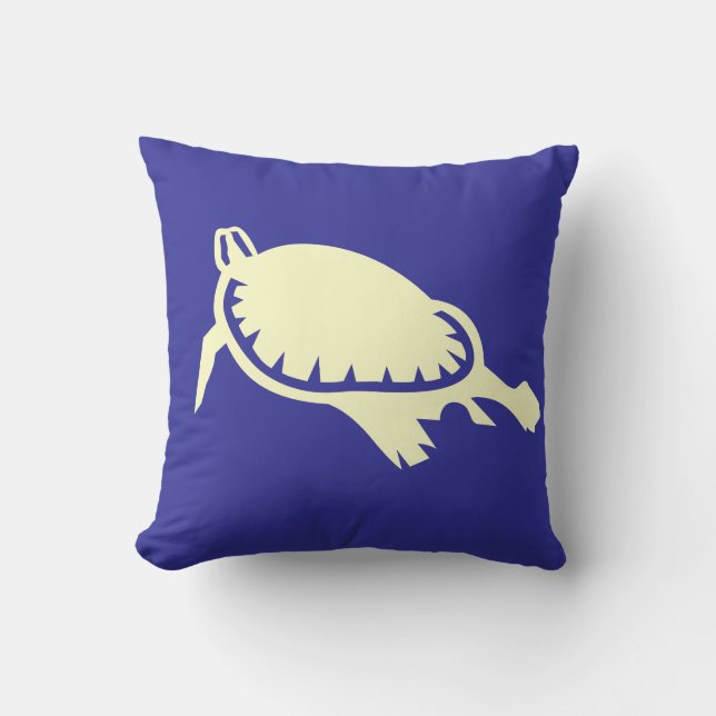 Schildkröte auf blauem Kissen (Vorderseite)