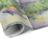 Schildkröte auf dem Strand Geschenkpapier (Rolleneckpunkt)