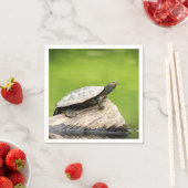 Schildkröte auf einem Stein Serviette (Beispiel)