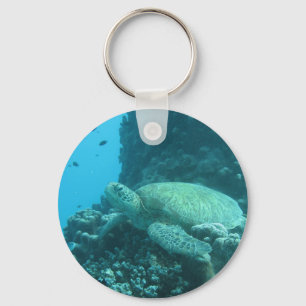 Schildkröte auf Great Barrier Reef Schlüsselanhänger