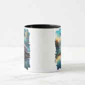 Schildkröte auf Log Lake Reflection Tasse (Zentrum)