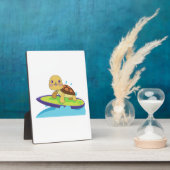 Schildkröte auf Surfbrett Fotoplatte (Seite)