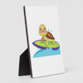 Schildkröte auf Surfbrett Fotoplatte (Seite)