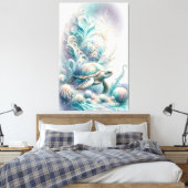 Schildkröte aus dem Grünen Meer, Leinwand (Insitu (Schlafzimmer))
