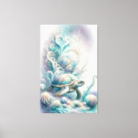 Schildkröte aus dem Grünen Meer, Leinwand