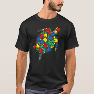 Schildkröte Autismus Puzzle für Frauen Männer Kind T-Shirt