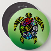 Schildkröte Ba-Gua Button (Vorne & Hinten)
