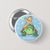 Schildkröte-Baby-Knopf Button (Vorne & Hinten)