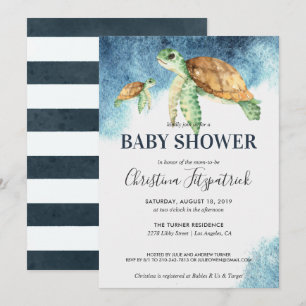 Schildkröte Babyparty-Einladung Einladung