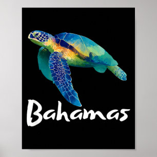 Schildkröte Bahamas Souvenir_Bahamas Poster