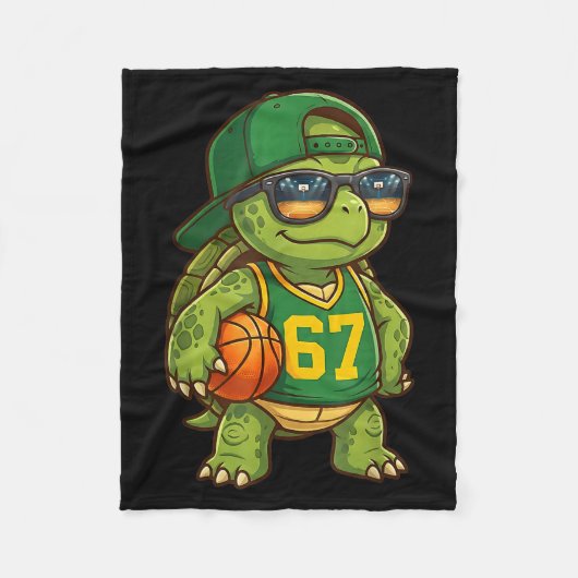 Schildkröte Basketball 67 Gen Alpha Slang Srts Män Fleecedecke (Vorderseite)