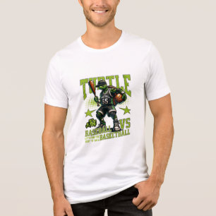 Schildkröte Basketballspiel Tri-Blend Shirt