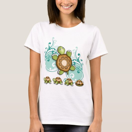 SCHILDKRÖTE beeilen sich oben Grünes T-Shirt (Vorderseite)