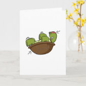 Schildkröte bei der Übung für abdominale Muskeln Karte (Gelbe Blume)