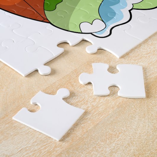 Schildkröte beim Baden mit Fohlen Puzzle (Seite)