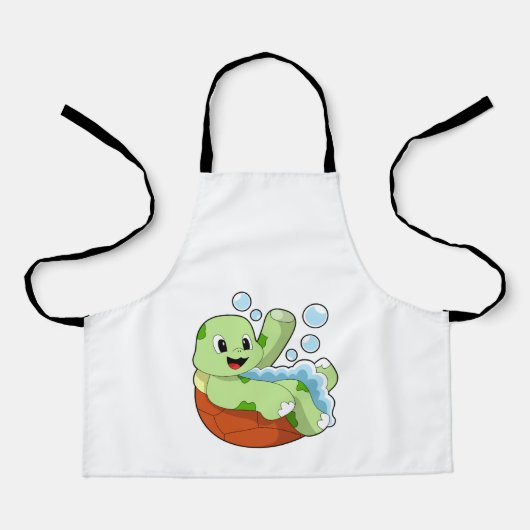 Schildkröte beim Baden mit Fohlen Schürze (Vorderseite)