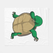 Schildkröte beim Hip Hop Dance Dab Fleecedecke (Vorderseite (Horizontal))