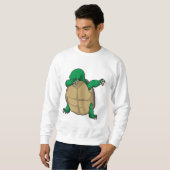 Schildkröte beim Hip Hop Dance Dab Sweatshirt (Vorne ganz)