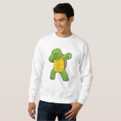 Schildkröte beim Hip Hop Dance Dab Sweatshirt (Vorne ganz)