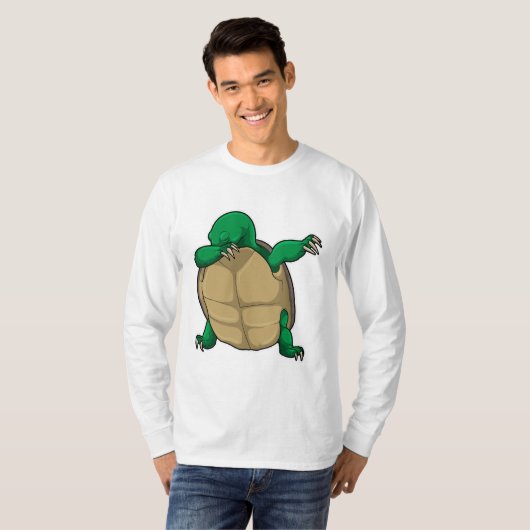 Schildkröte beim Hip Hop Dance Dab T-Shirt (Vorne ganz)