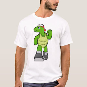 Schildkröte beim Laufen mit Cap T-Shirt