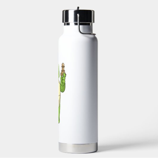 Schildkröte beim Schachspiel mit Schachfigur Bauer Trinkflasche (Links)