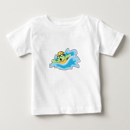 Schildkröte beim Schwimmen im Wasser Baby T-shirt (Vorderseite)