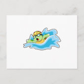 Schildkröte beim Schwimmen im Wasser Postkarte (Vorderseite)