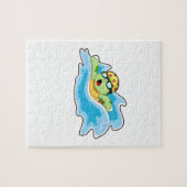 Schildkröte beim Schwimmen im Wasser Puzzle (Horizontal)