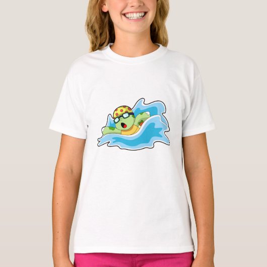 Schildkröte beim Schwimmen im Wasser T-Shirt (Vorderseite)