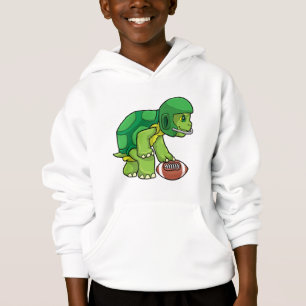 Schildkröte beim Sport mit Fußball und Helm Hoodie