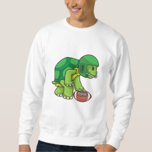Schildkröte beim Sport mit Fußball und Helm Sweatshirt