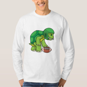 Schildkröte beim Sport mit Fußball und Helm T-Shirt