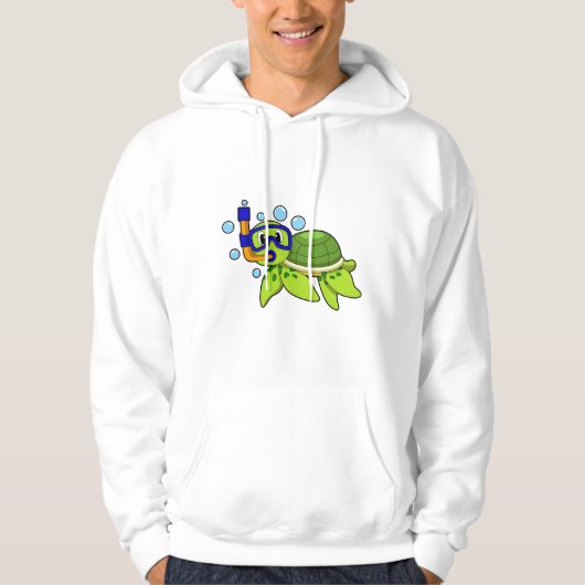 Schildkröte beim Tauchen mit Schnorchel Hoodie (Vorderseite)
