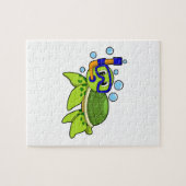 Schildkröte beim Tauchen mit Schnorchel Puzzle (Horizontal)