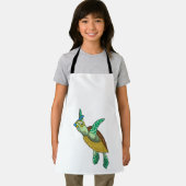 Schildkröte beim Tauchen mit Schnorchel Schürze (Insitu)