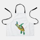 Schildkröte beim Tauchen mit Schnorchel Schürze (Vorderseite)