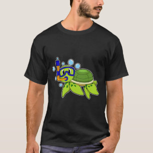 Schildkröte beim Tauchen mit Schnorchel T-Shirt