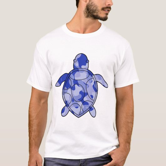 Schildkröte blau camo T-Shirt (Vorderseite)